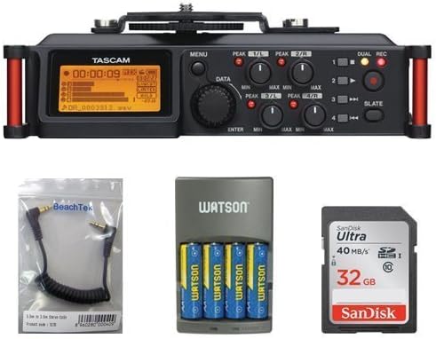 Tascam DR-70D 4-Channel Audio Recorder For DSLR Camera, Acc Bundle. Kit #DR70DK