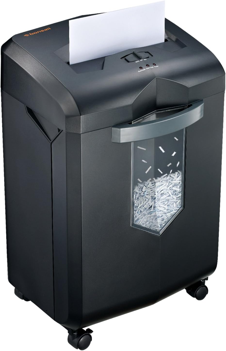 Bonsaii Updated 60-Minute Heavy-Duty Micro-Cut Paper Shredder, 14-Sheet Shredding Capacity for Office and Home Use, Destroys Credit Card/Staples/Clips, 6-Gallon Pullout Wastebasket, Black (C149-D)