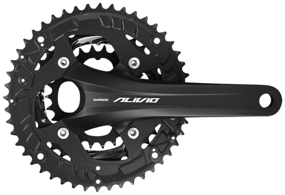 Shimano Alivio FC-T4060 44/32/22 9-Speed Holllowtech II 175mm Crankset, Black
