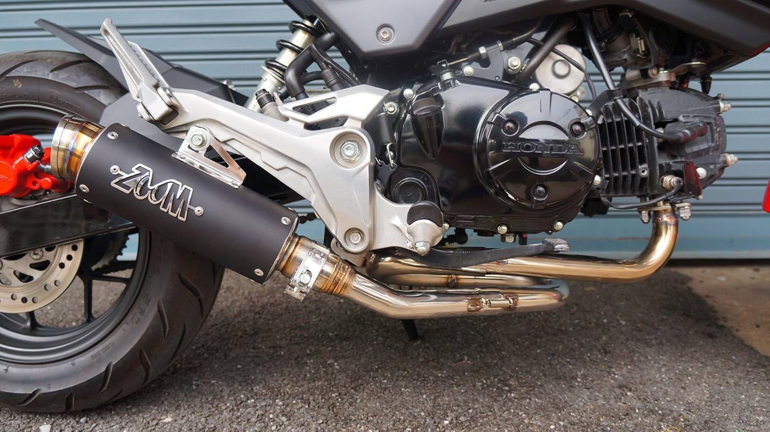 VHOB JL JIA LE Zoom Exhaust Honda GROM 125 MSX 2013-2019 125SF Full System Loop Low Mount Black 2SLZ