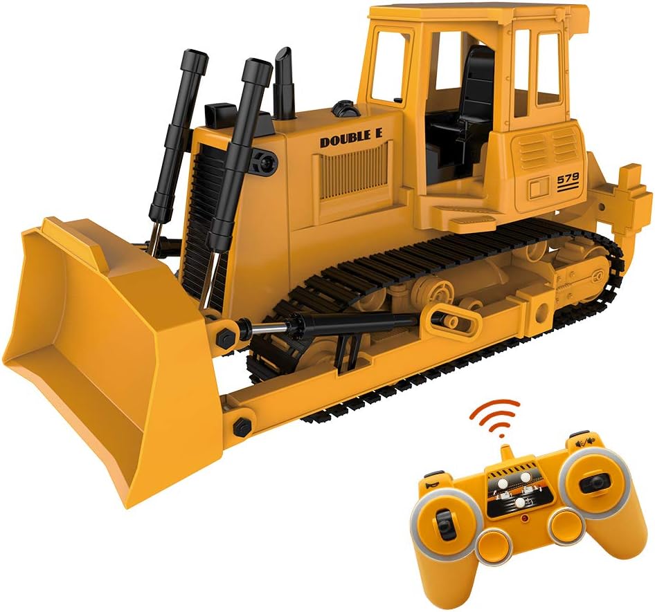 Mostop RC Bulldozer 2.4G RC Loader Tractor Crawler Bulldozer Remote Control Construction Vehicle for Kids Pack of 2