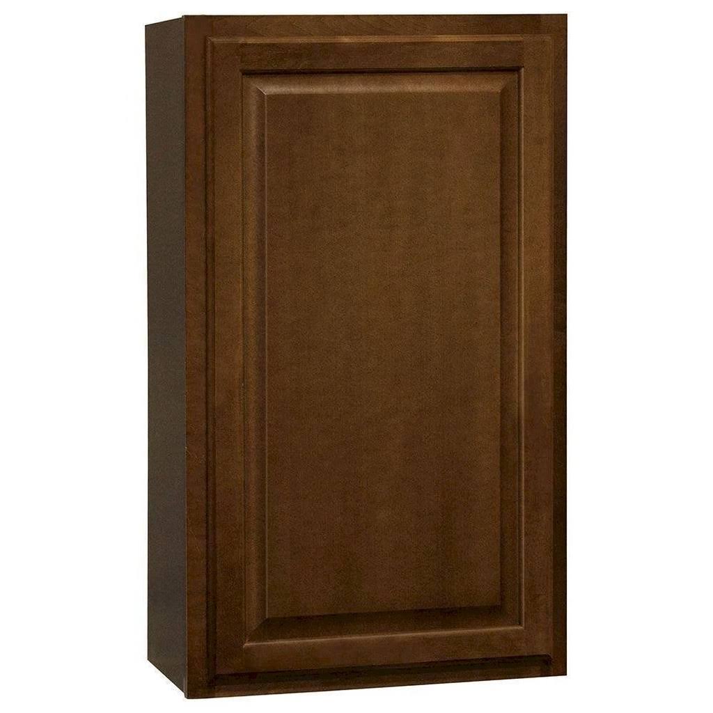 Hampton Bay Hampton Assembled 21x36x12 in. Wall Kitchen Cabinet in Cognac, Red