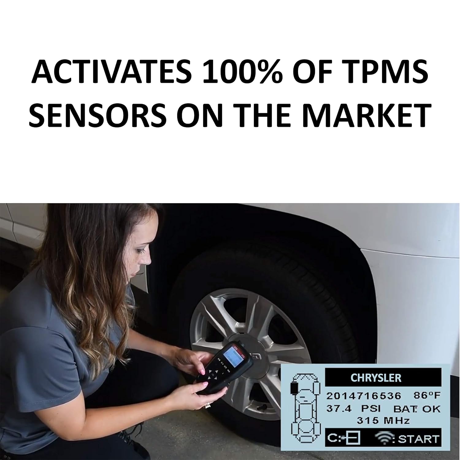 ATEQ VT36 TPMS Sensor Activation and Programming Tool - 100% Sensor Activation Coverage, Programs Leading Aftermarket Sensor Brands, Resets Domestic & Most European Vehicles up to 2020