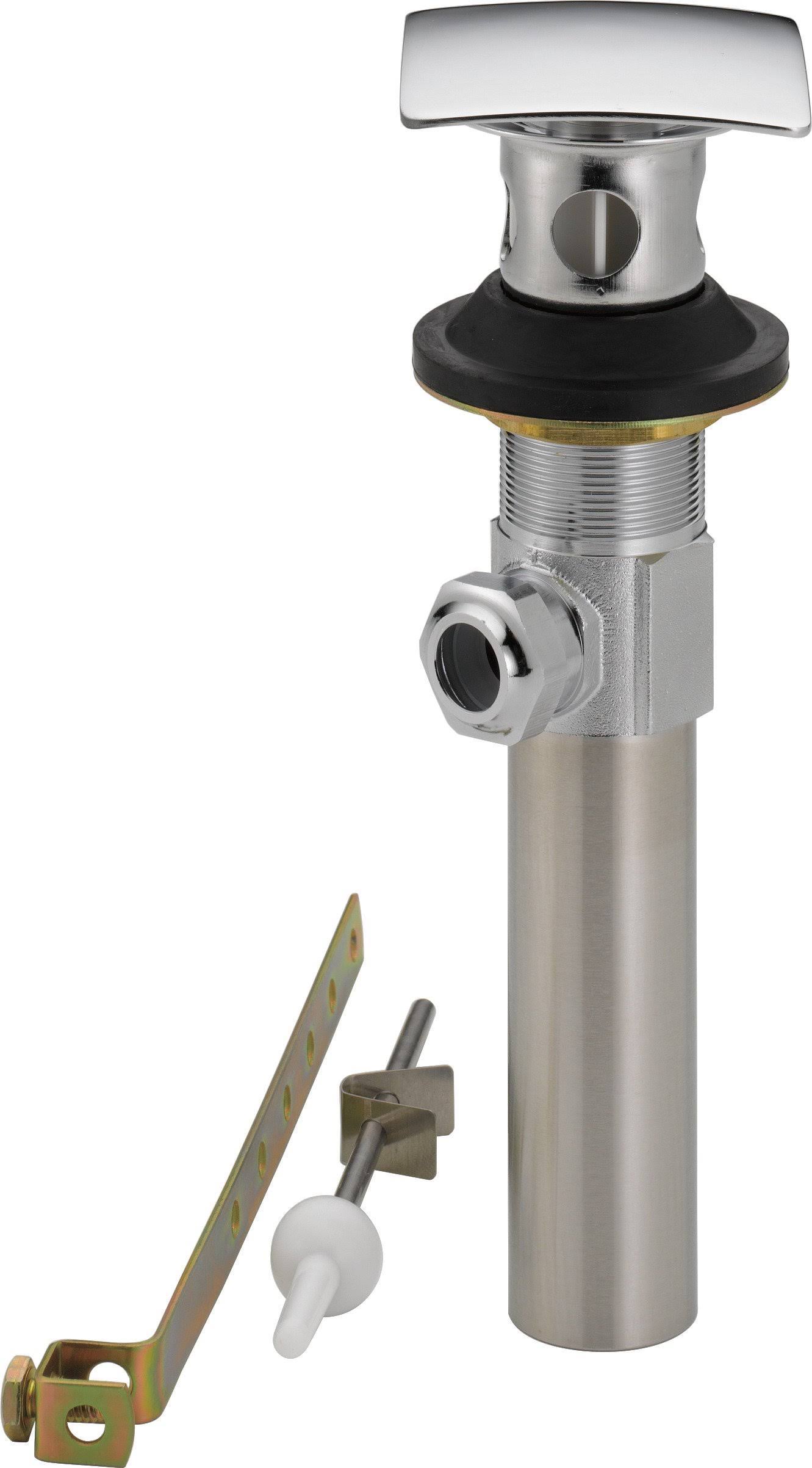 Delta 72177-BL Square Metal Pop-Up with Overflow Matte Black