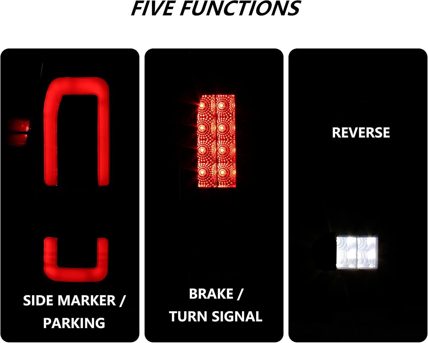 NEW UPGRADE Full LED Tail Light for Dodge RAM 2009-2018, KEWISAUTO Smoked Black LED Taillight Brake Rear Lamp Parking Light Reverse for Dodge RAM 1500 2500 3500 2009-2018 Accessories (2PCS)