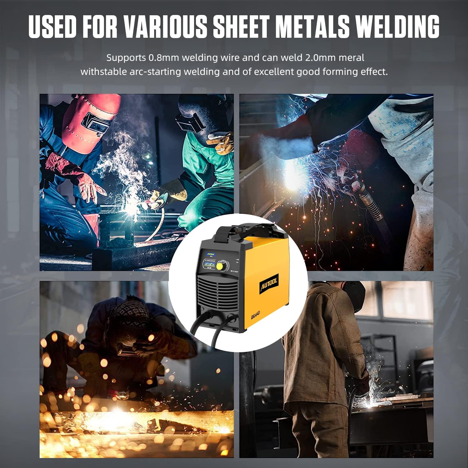 Welder Machine，Arc IGBT Welding Machine Kit 110V, Gasless Inverter MIG Welder with 30-90A, Automatic Feed Flux Core Wire Portable Welding Machine for 3 Years Warranty