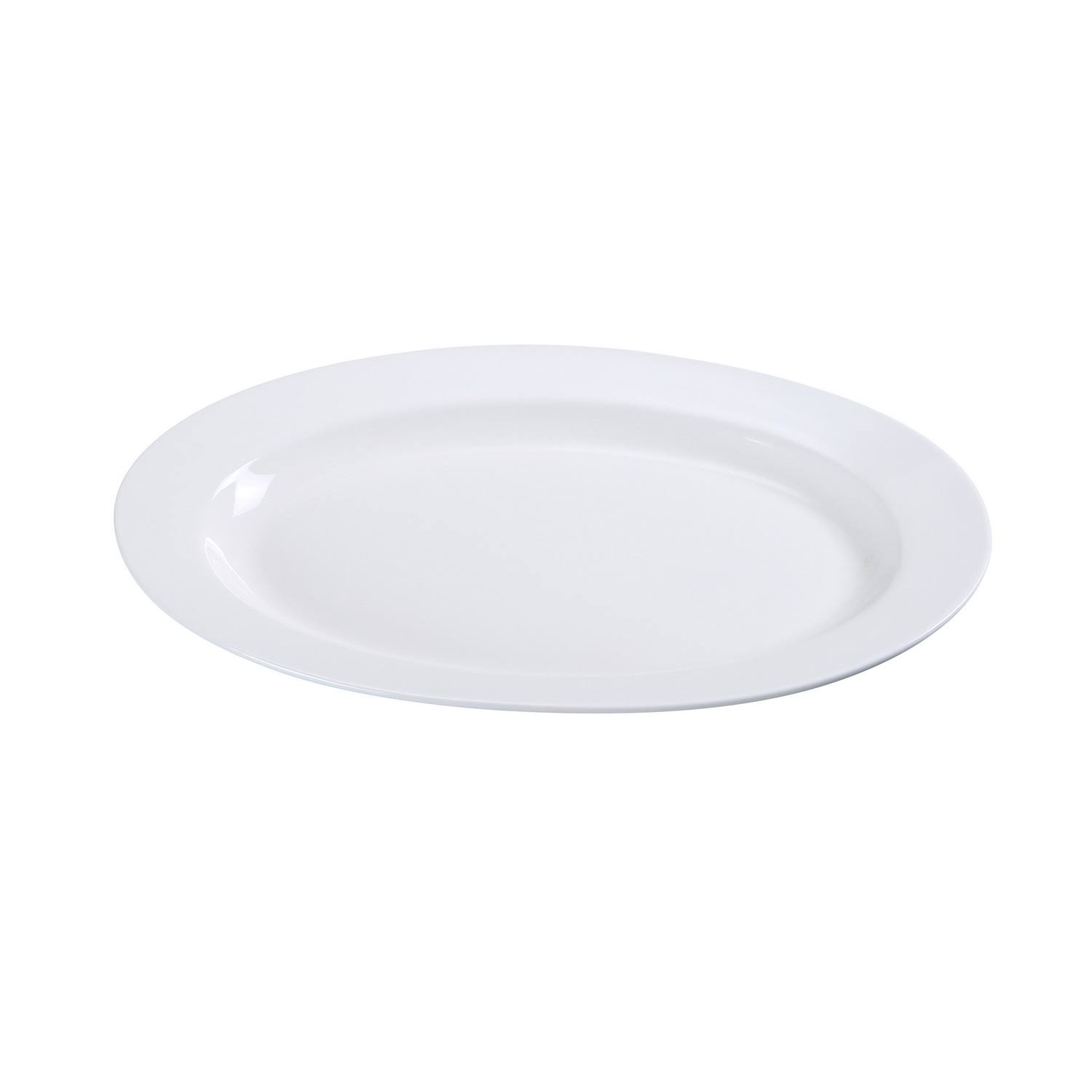 Piscataway, Oval Platter, 9 1/2x22W x 6 3/8x22L, Porcelain, White,8 Packs
