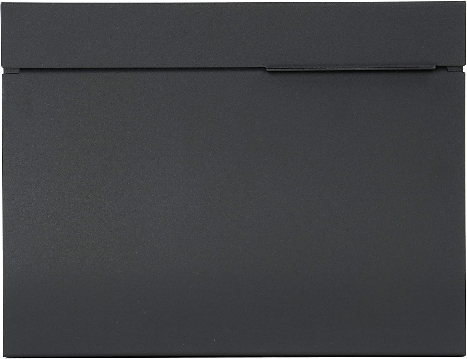 Vsons Modern Design Mailbox, Personalized, Wall-Mount Mailbox Vsons Design Mitch B (Aluminum Black Powder Coated)