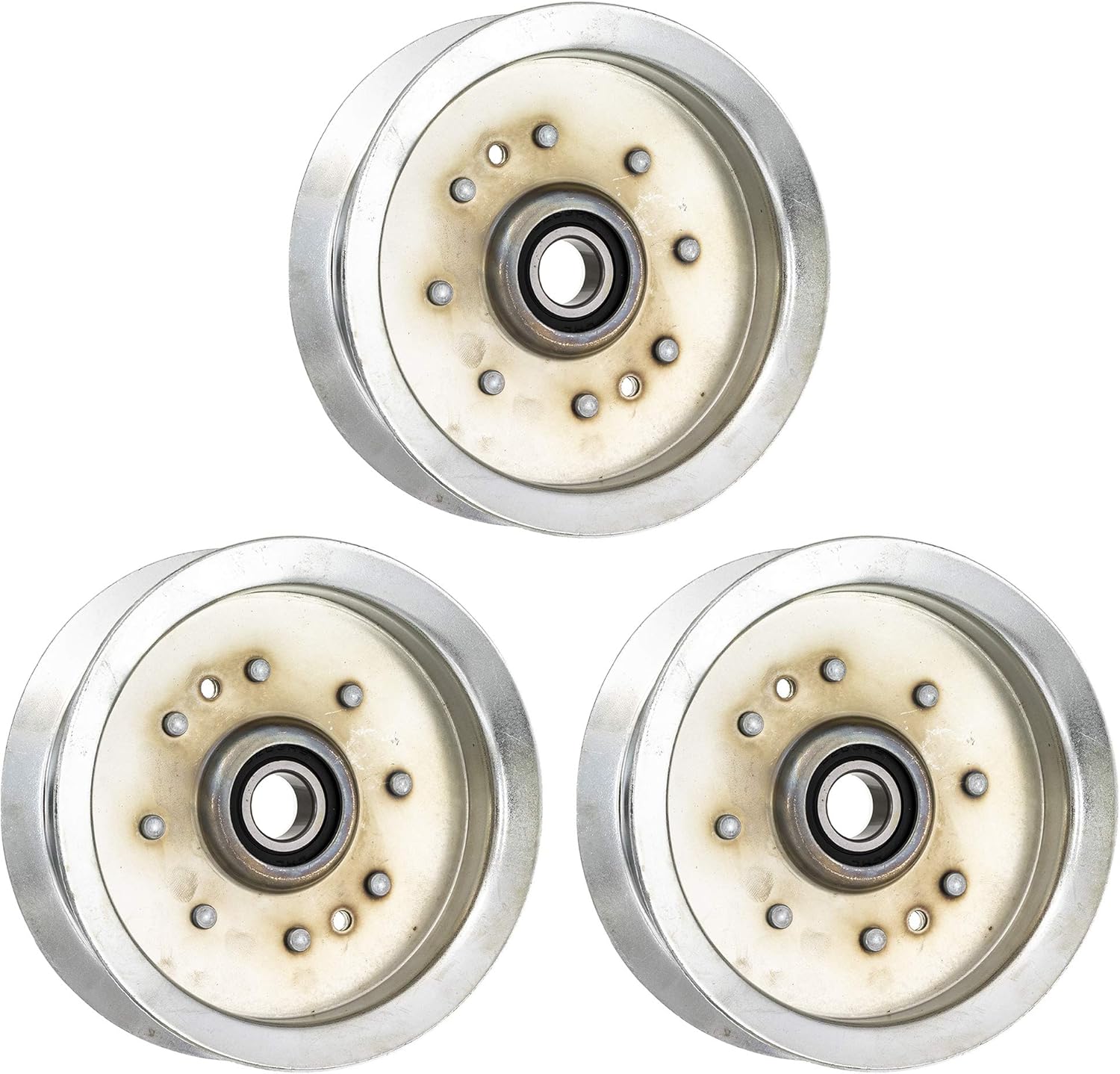 8TEN Flat Idler Pulley for John Deere D170 LA175 G110 LA150 190C GY20629 GY22082 Cub Cadet 756-05034A 3 Pack Pack of 2