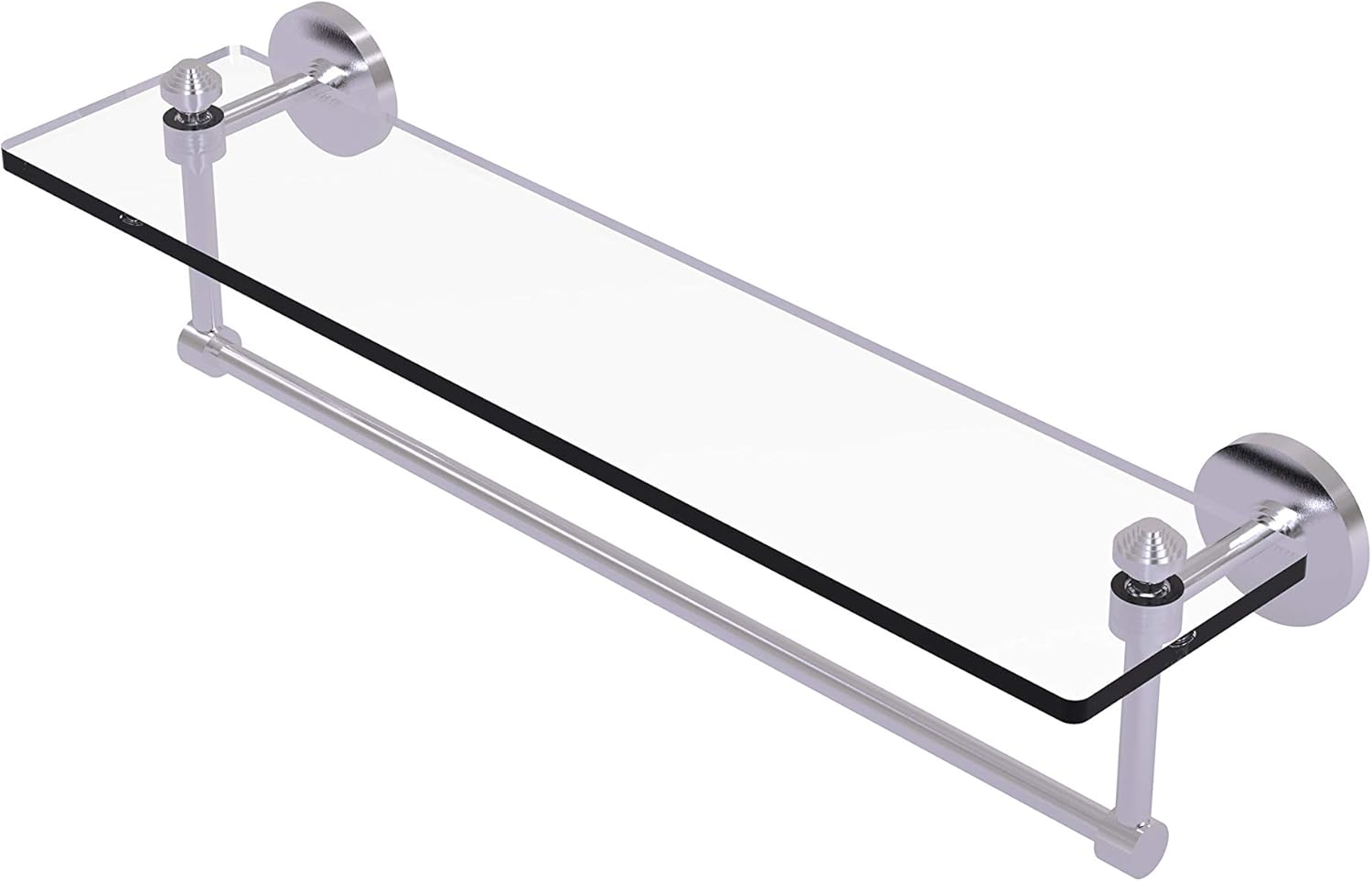 Allied Brass SB-1TB/22-SCH Glass Shelf with Towel Bar, 22-Inch x 5-Inch Pack of 2