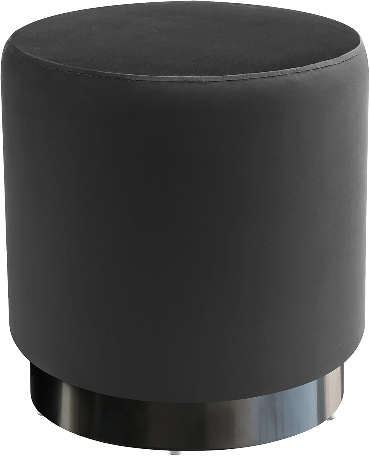 Poly and Bark Siri Velvet Ottoman, Grey Pack of 2