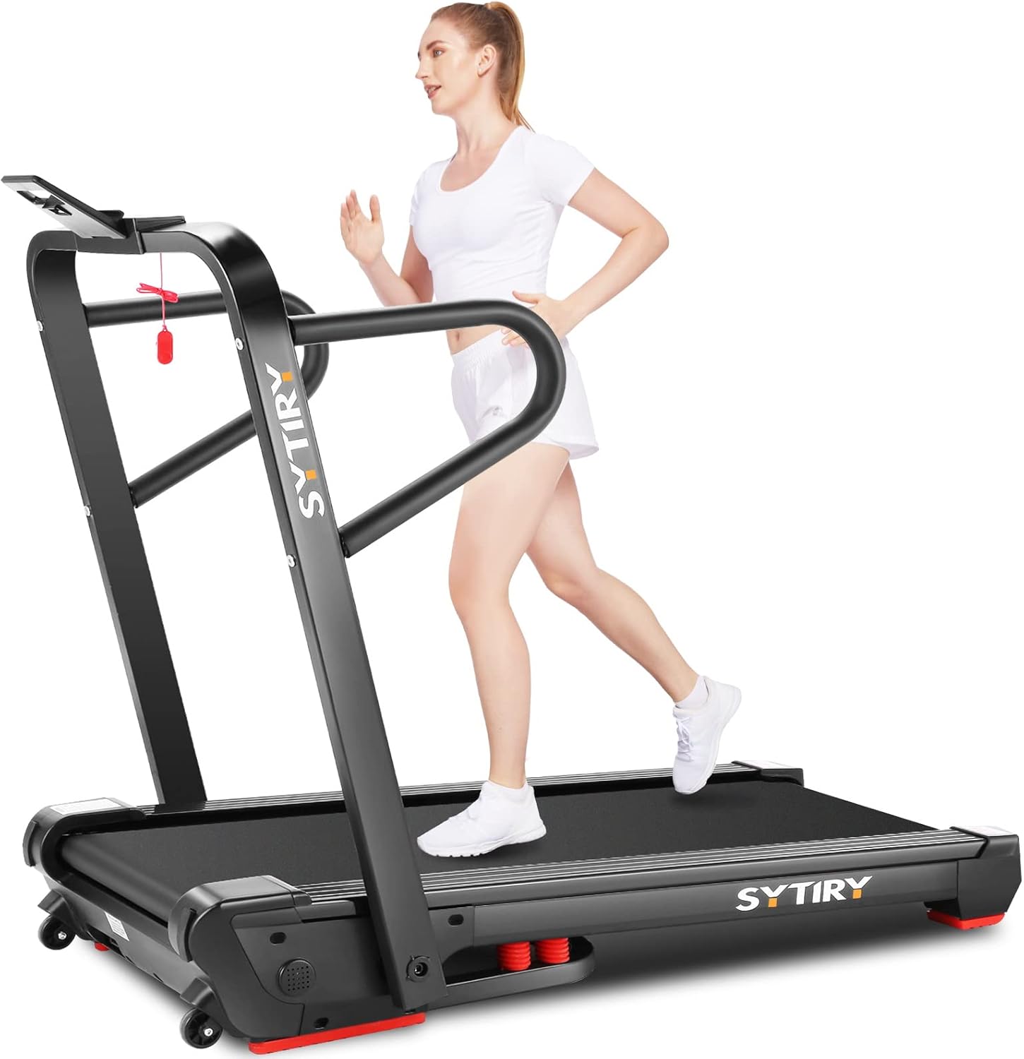 SYTIRY Treadmills, Electric Treadmill for Home Exercise with Bigger Capacity, 36 Preset Programs, APP Control, Bluetooth Speaker, Device Holder, Easy Assembly for Walking, Jogging, Running