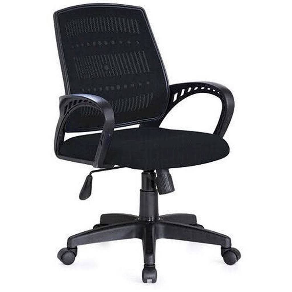 Hodedah Mesh Back Office Chair, Black - Black