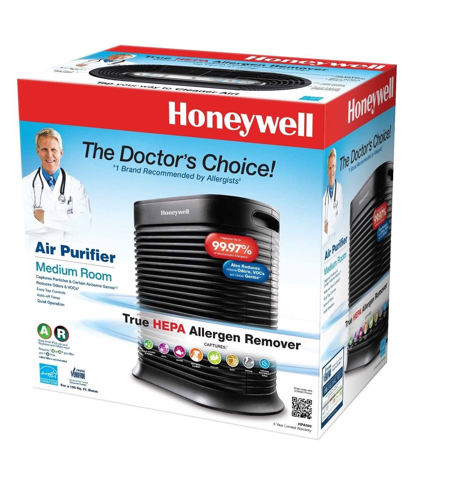 Honeywell HPA101-Tgt True Hepa Air Purifier, Black