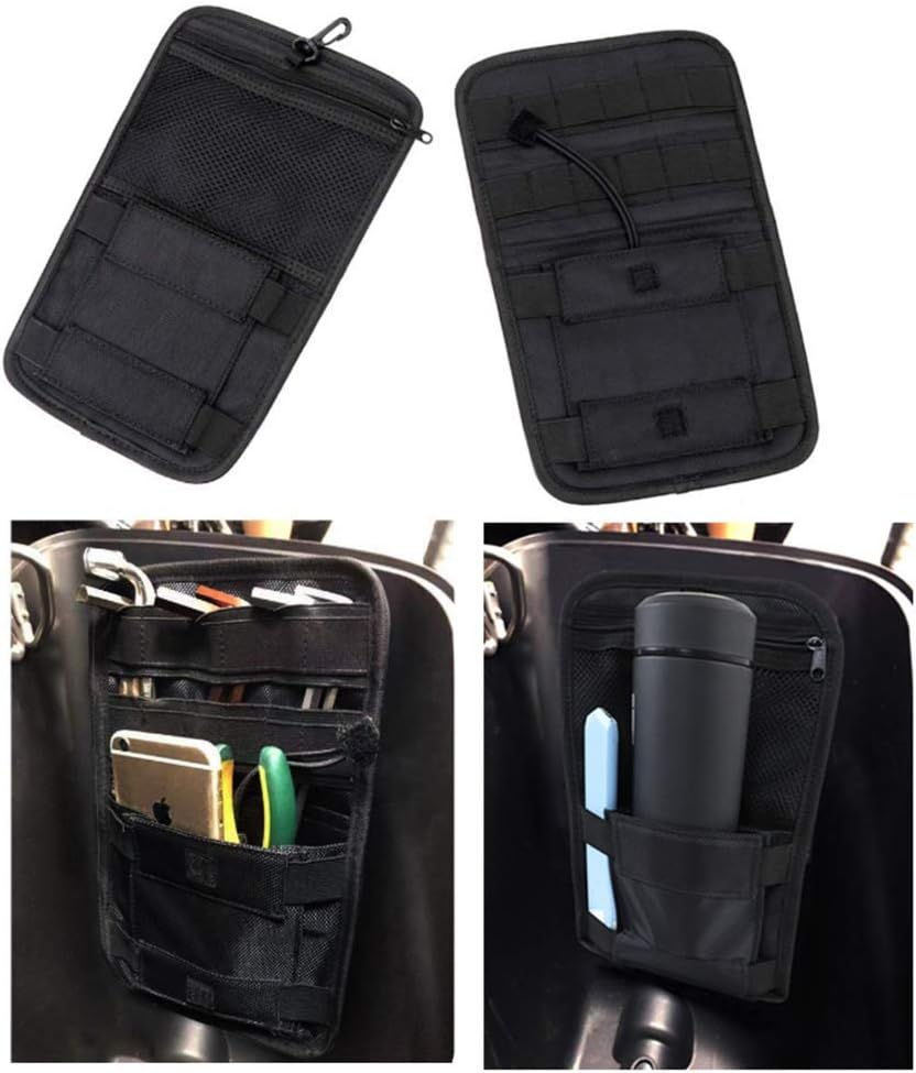 AUFER Motorcycle Bike Universal Internal Saddlebags Small Tools Organizer Bags Hard Bags Storage Pouch Compatible with for VRSC Softail Touring Sportster Dyna Indian Yamaha Kawasaki,Black