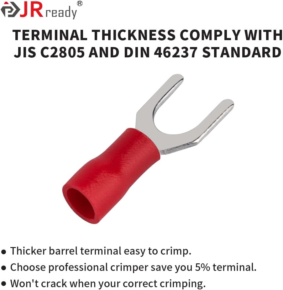JRready ST6290 Insulated Terminal Crimping Tool with Crimp Die ACT-2H, Wire Stripper, 1030PCS Ring Terminal Spade Terminal Kit (Ratcheting Crimper Plier, Wire Crimp Connectors)