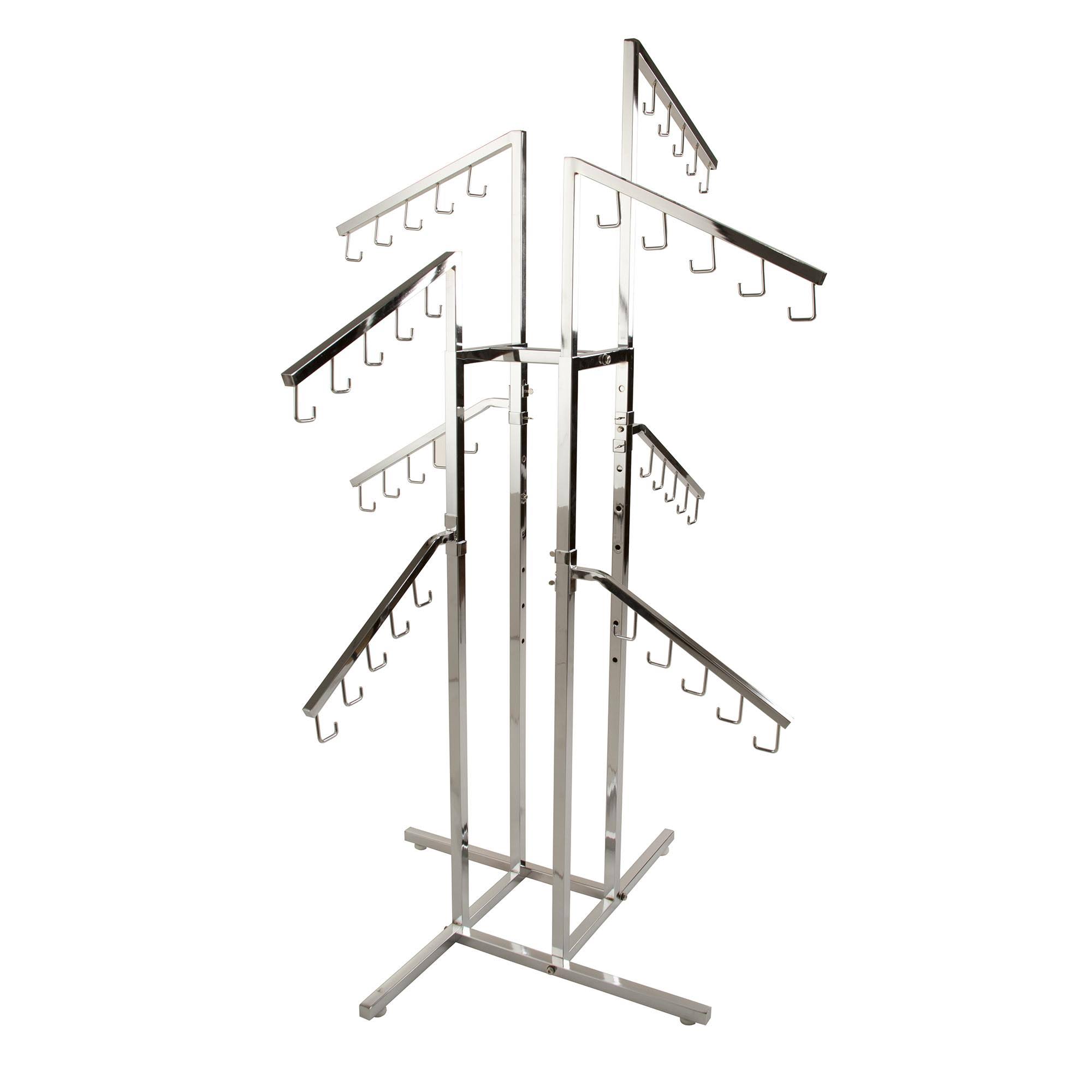 Econoco K16 4 Way Handbag Rack with 4 Slant Arms 4 Twist on Slant Arms