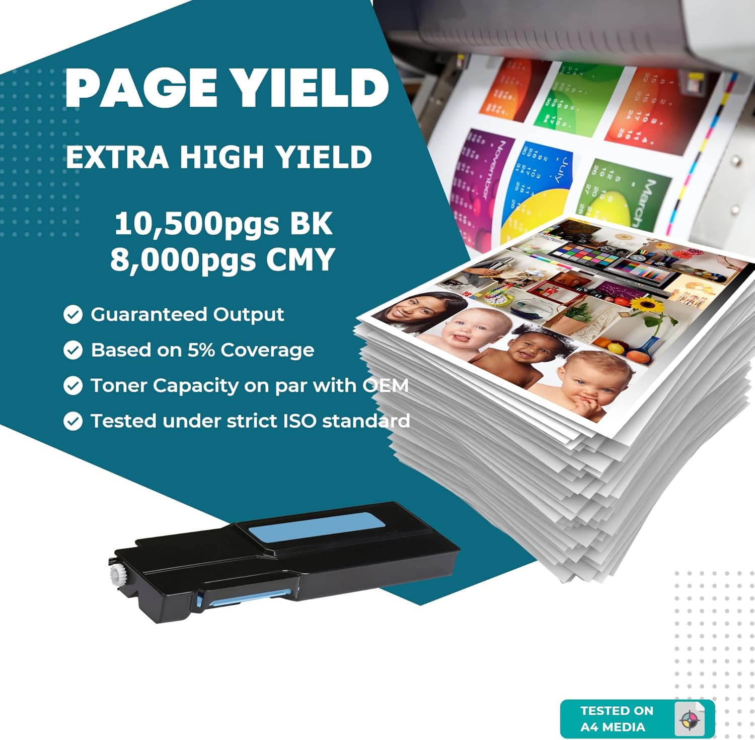 Tap Remanufactured XVC400XHY Toner for VersaLink C400 C405 C400D C400DN C405DN C405N MFP Replacement for 106R03524 106R03526 106R03527 106R03525 (Extra HIGH Yield 5-Pack Bundle)