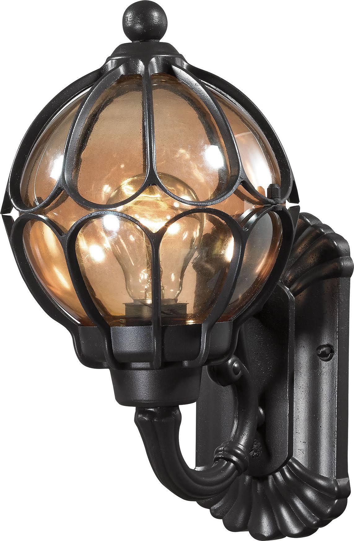 Elk Lighting Madagascar 1-Light Outdoor Sconce in Matte Black