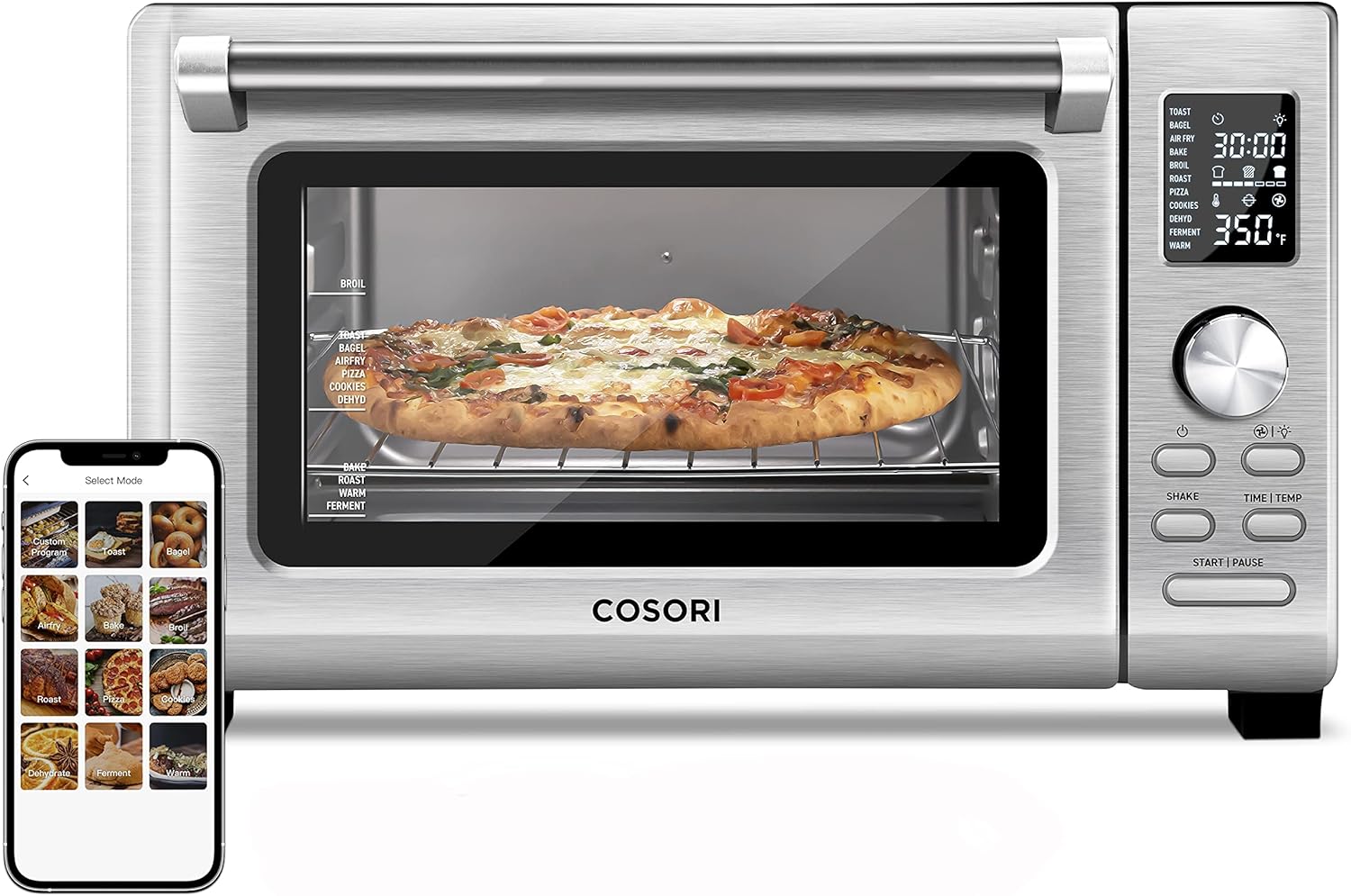 COSORI Air Fryer Toaster Oven Combo 12 Functions Smart 30L Large Countertop Dehydrator Christmas gift, 13