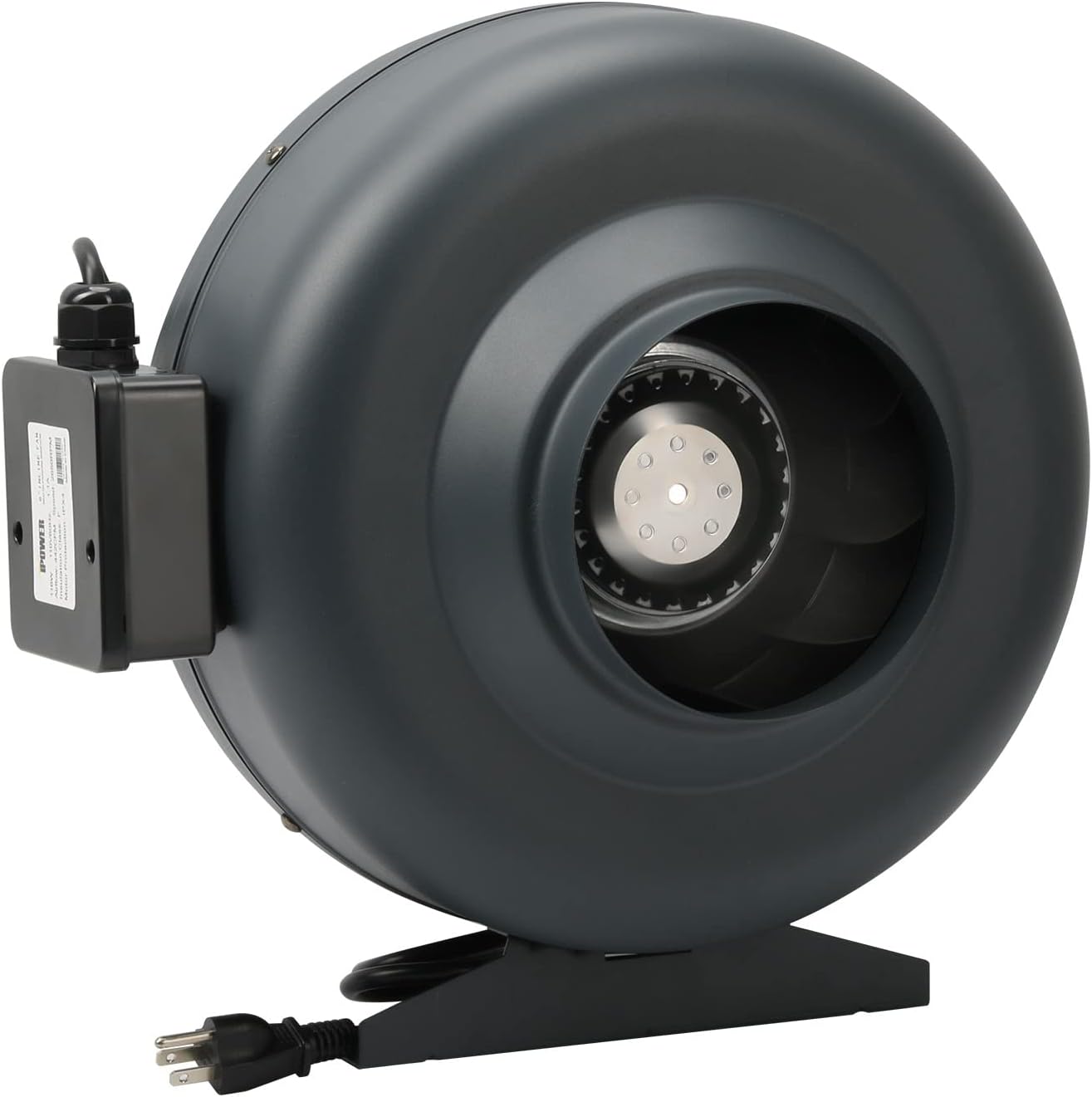 iPower 6 Inch 442 CFM Duct Inline Fan Upgrade Wind Pressure 550 Pa HVAC Exhaust Blower for Grow Tent Ventilation, 6', Black