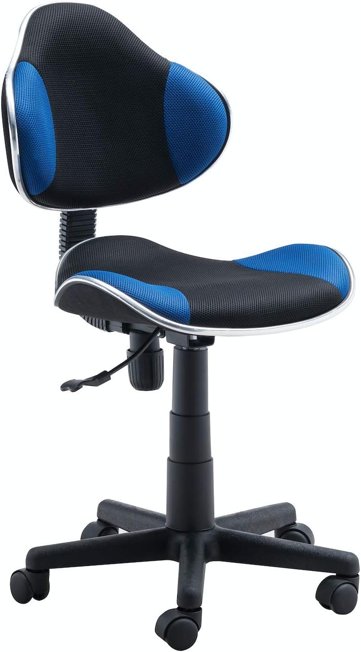 Home Office Low Back Computer Executive Chair by JJS, Ergonomic Mesh Chair with Extra Large Base and Pads, Black/Red