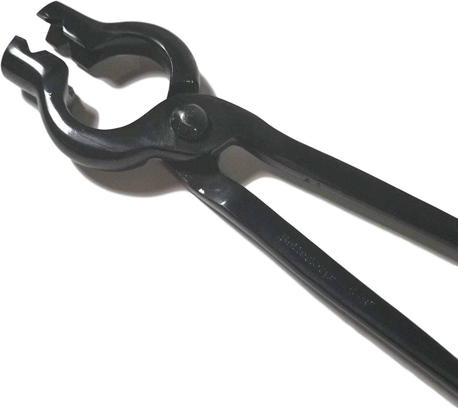 BetterForge 18 inch Bolt Tongs with V-Bit Jaws for Blacksmiths and Farriers - Superior Blacksmith Tongs (18 Inch, Black)