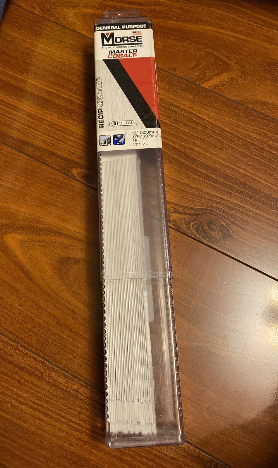 Morse Reciprocating Saw Blades Bi-Metal 12&rdquo; 18tpi Rb1218t25 *Qty 25 Pack*