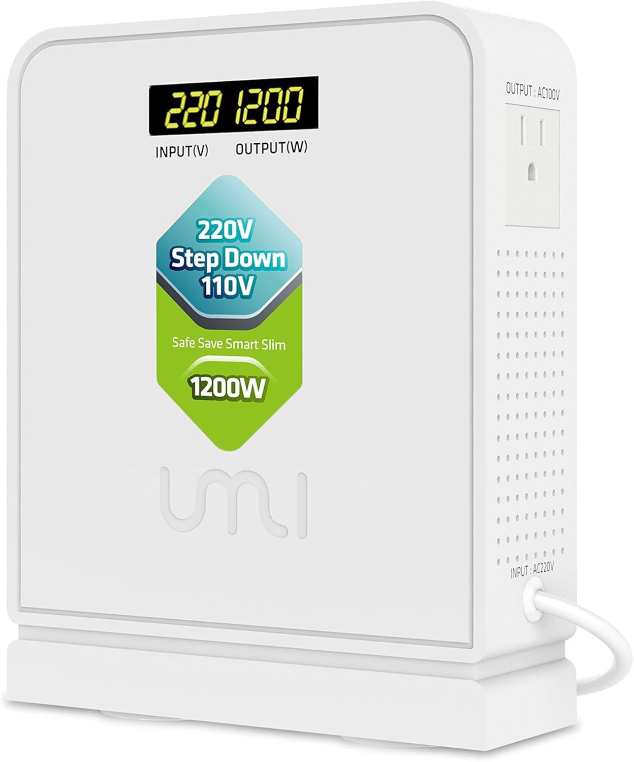 UMI 220V to 110V Step Down Voltage Converter 1200Watts Continuous Full Load Capacity