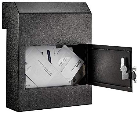 AdirOffice Through-The-Door Safe Locking Drop Box (Black)