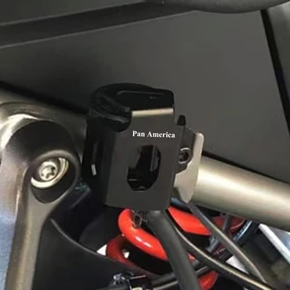 New CNC Aluminum Motorcycle Rear Fluid Reservoir Guard Protector Cover For Harley Davidson Pan America 1250 Special 2021 2020 (black)