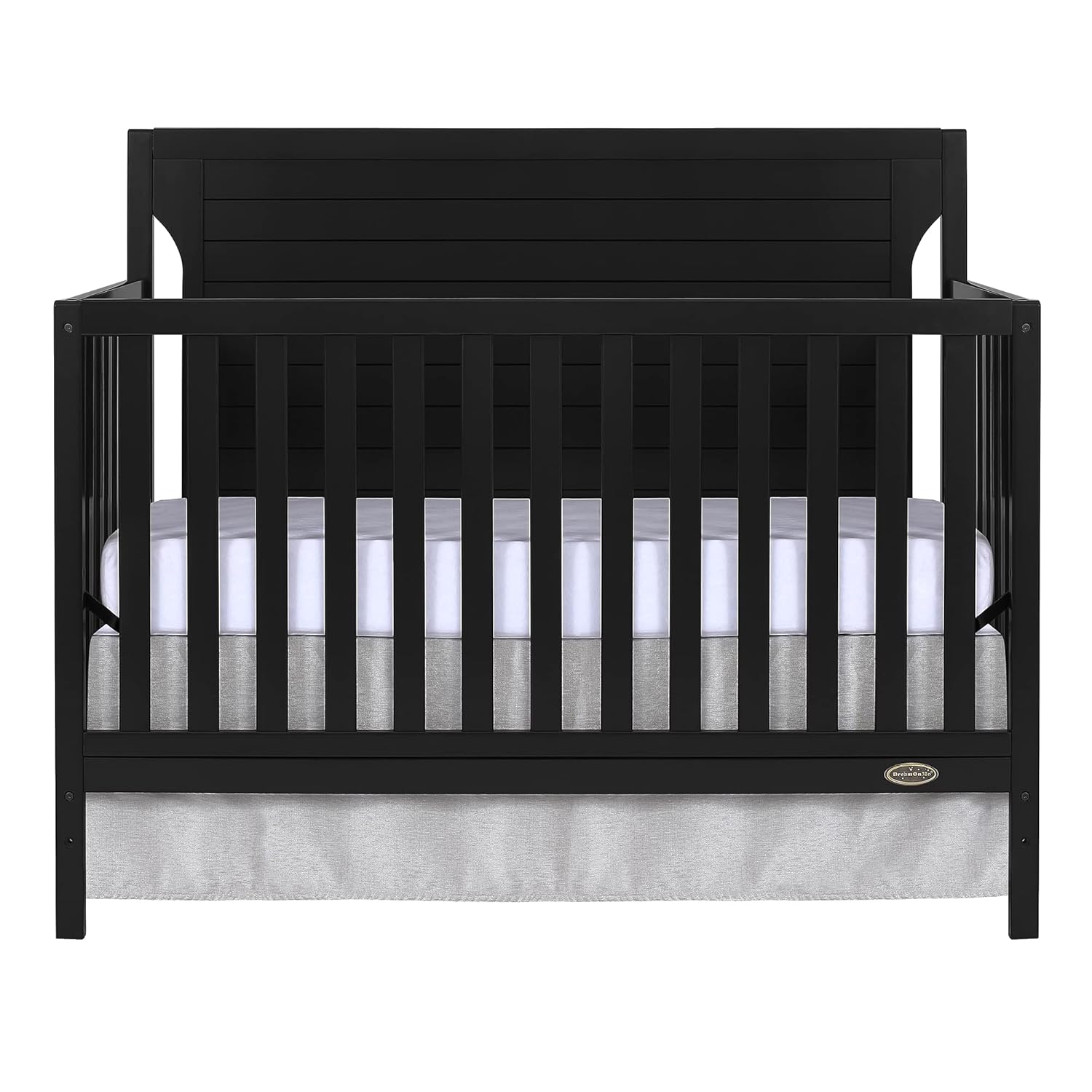 Dream On Me Cape Cod 5-in-1 Convertible Crib in Pebble Grey, Greenguard Gold Certified , 50x30x44 Inch (Pack of 1)