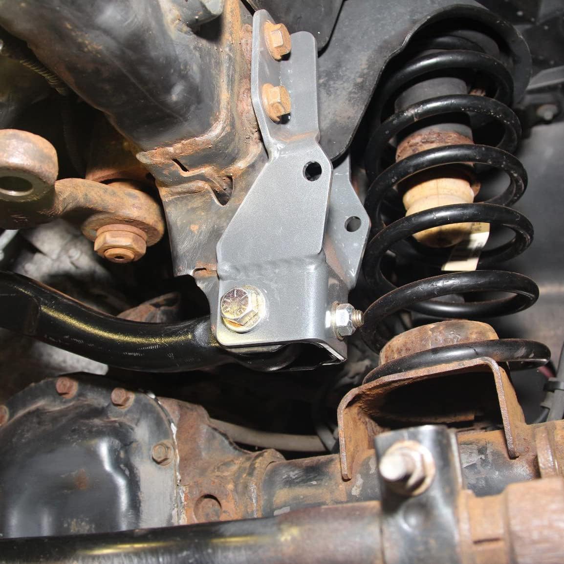 ELITEWILL Front Track Bar Brace Bracket Heavy Duty Steel with Black Powder Coating Fit for 2007-2018 Jeep Wrangler JK - Bolt On Installation