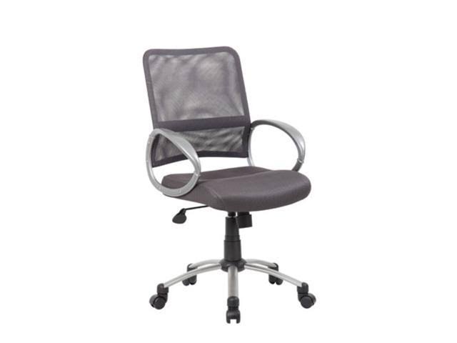 Boss Mesh Back w/ Pewter Finish Task Chair Mesh Charcoal Grey Pewter B6416-CG
