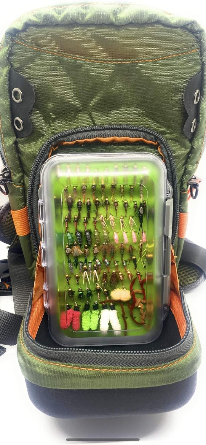 Fly Box with Chest Pack Loaded with 160 Premium Flies
