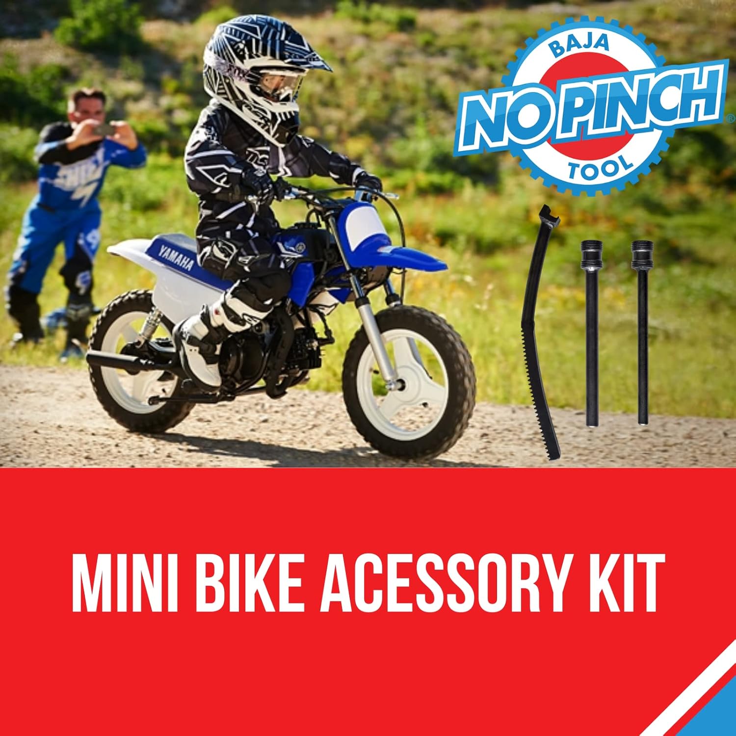 The Minibike Accessory Kit Includes a Mini Pushrod, 10mm, and 12mm Axle Sleeves to Mount Tires Quickly Without Pinching Tubes - Works On Minibike Wheels with 10mm and 12mm Axles