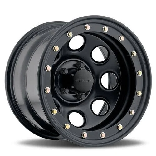 16x8 8x165.10mm|8x6.5 inch U.S. Wheel 046 Series Stealth Crawler Lockring Style Black Wheels