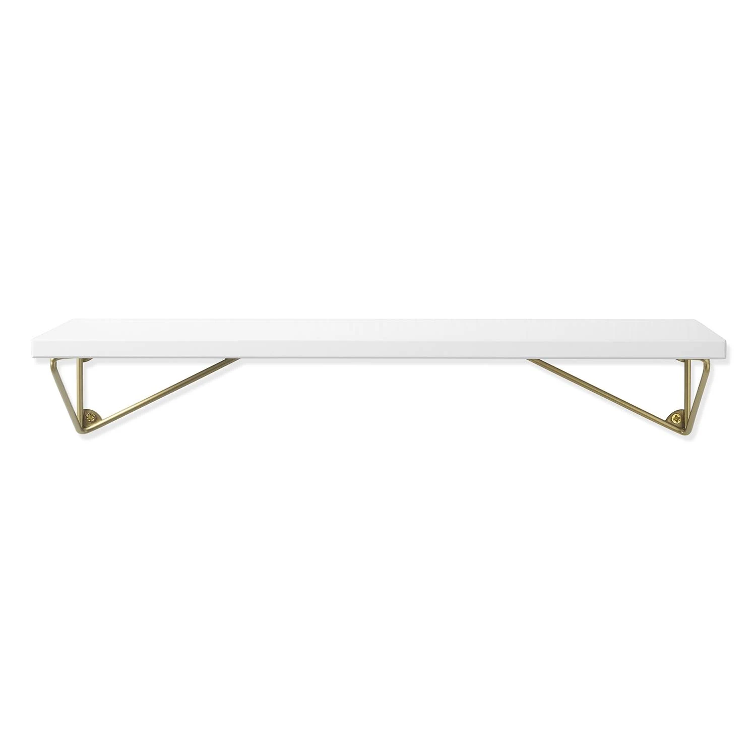 Maze Pythagoras Xs Shelf with Brackets, White - Brass Matte