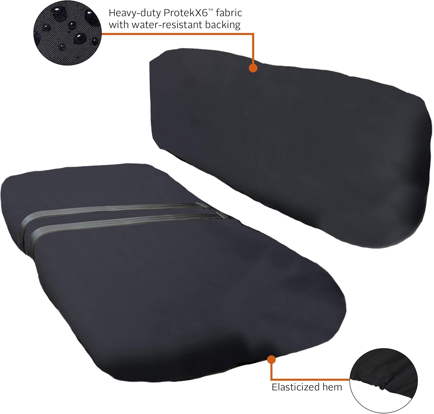 Classic Accessories QuadGear UTV Bench Seat Cover, Fits Polaris Ranger '02 - '08 models, Black