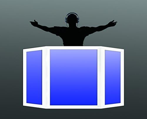 DJ Facade/DJ Booth by Dragon Frontboards: Naga 3 Panel/White Frame