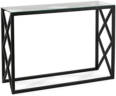Henn&Hart Blackened Bronze Geometric Console Table