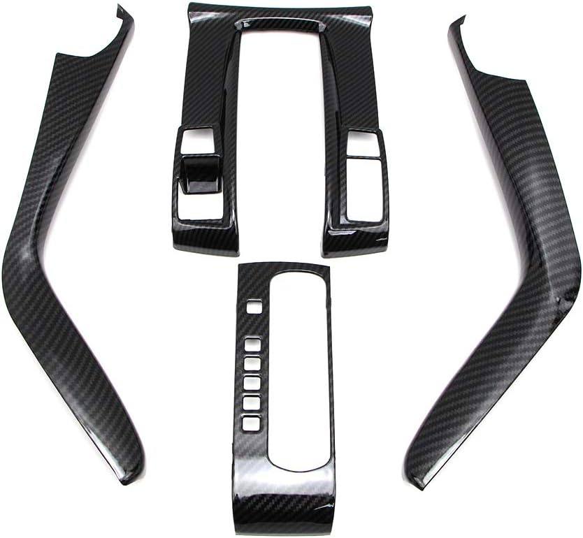 Dreamseek Center Console Automatic Gear Shift Panel Cover for Honda Civic 2016 2017 2018 2019 2020 2021 Sedan Carbon Fiber Style Pack of 2
