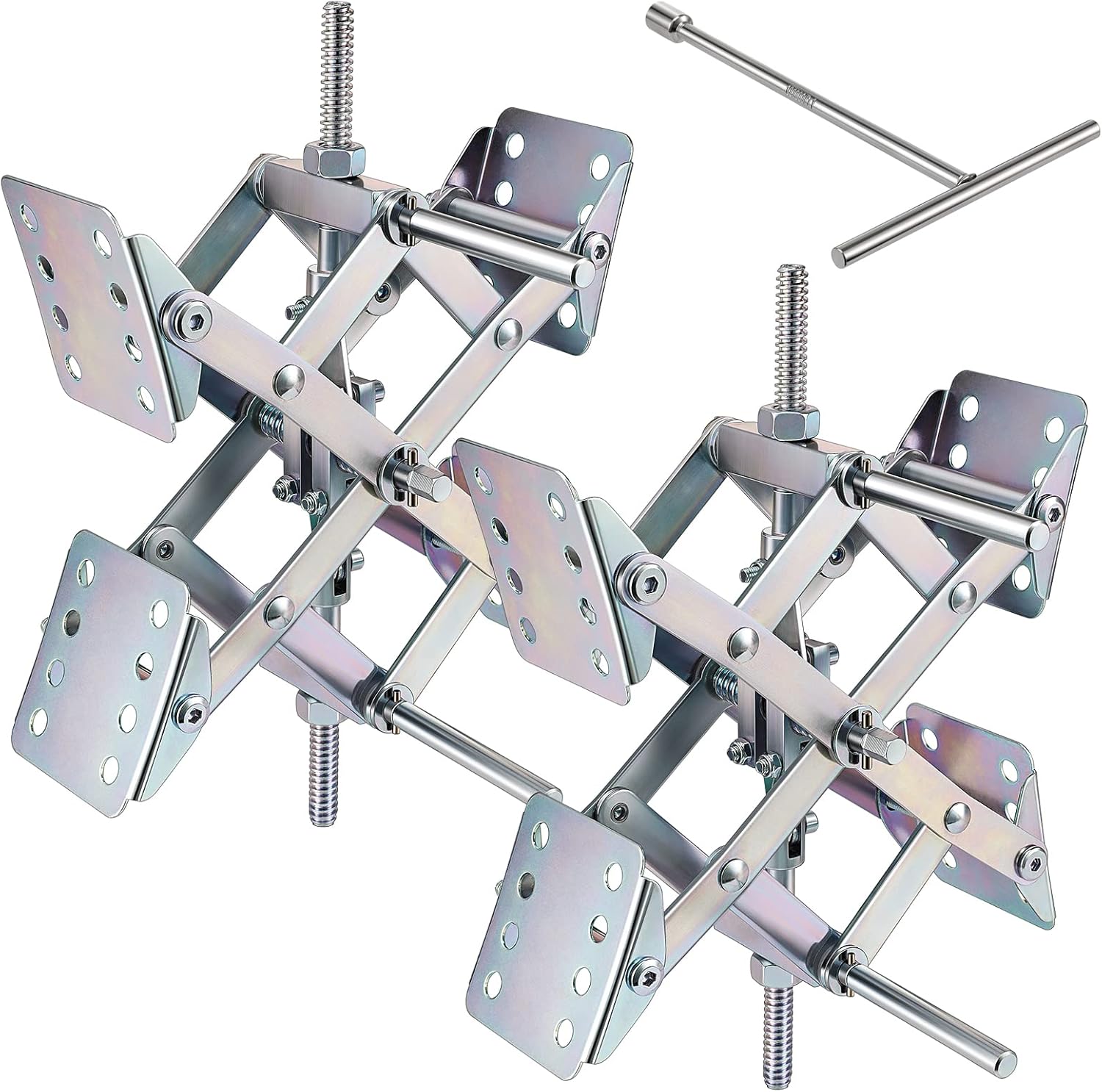 Kohree X-Chock Wheel Stabilizers for RV Travel Trailers,Camper Wheel Tire Chock Stabilizers Scissor Dual Axle Fit for 1-2/8