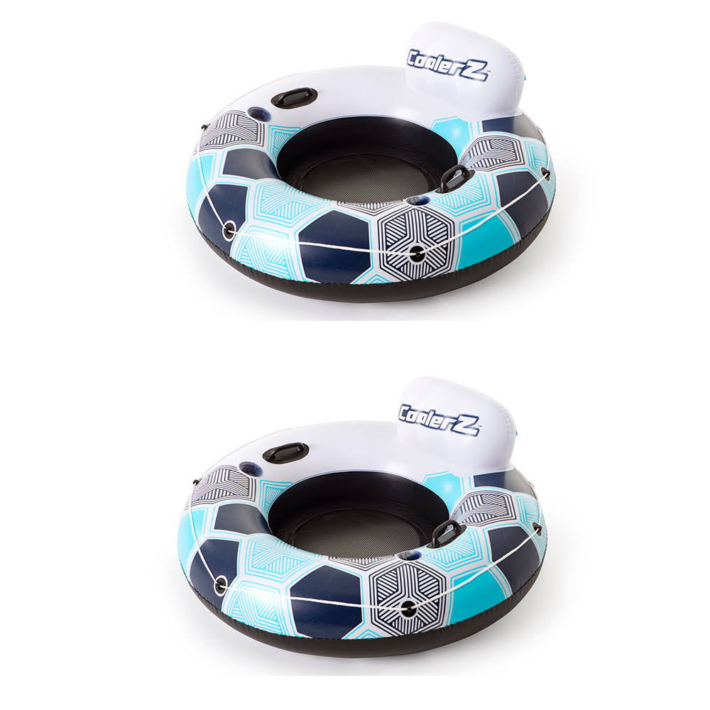 Bestway CoolerZ Rapid Rider Inflatable Blow Up Pool Chair Tube (2 Pack)