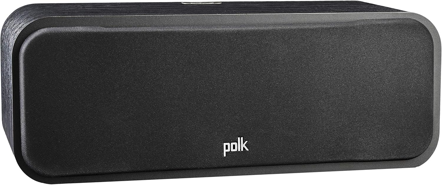Polk Audio Signature Series S30 Center Channel Speaker (2 Drivers) | Surround Sound | Power Port Technology | Detachable Magnetic Grille,Black