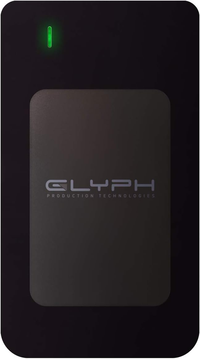 Glyph Atom RAID SSD Silver (External USB-C, USB 3.0, Thunderbolt 3) (1TB, Black)