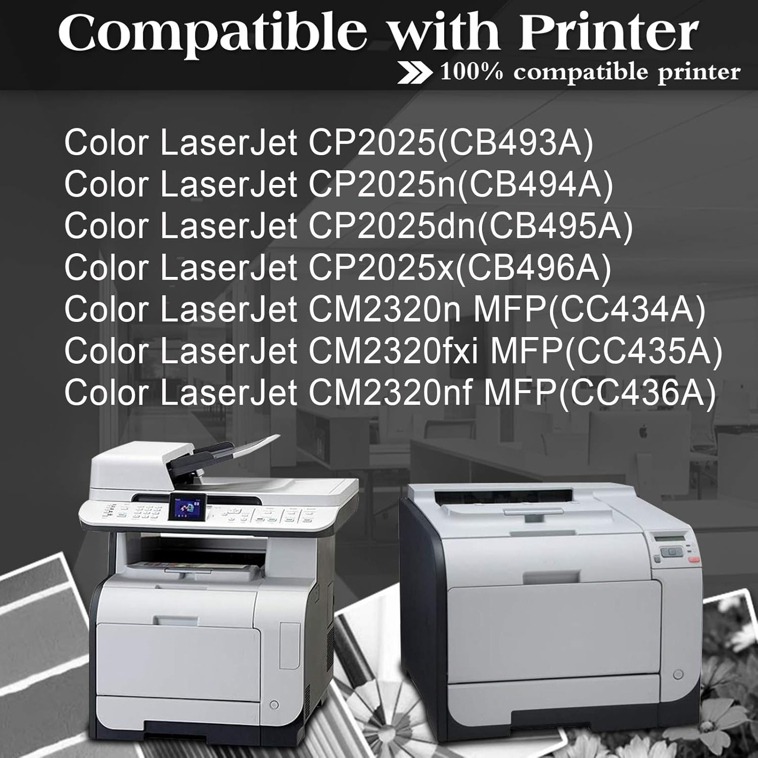 4 Pack (1BK+1C+1Y+1M) Compatible 304A | CC530A Toner Cartridge Remanufactured Replacement for HP 304A CC530A CC531A CC532A CC533A to use with Color CP2025dn CP2025x CM2320fxi CM2320nf Printer