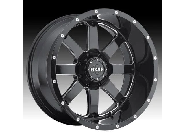 Gear Alloy Big Block 726MB Wheel 20x9 8x180 +18mm Gloss Black Milled