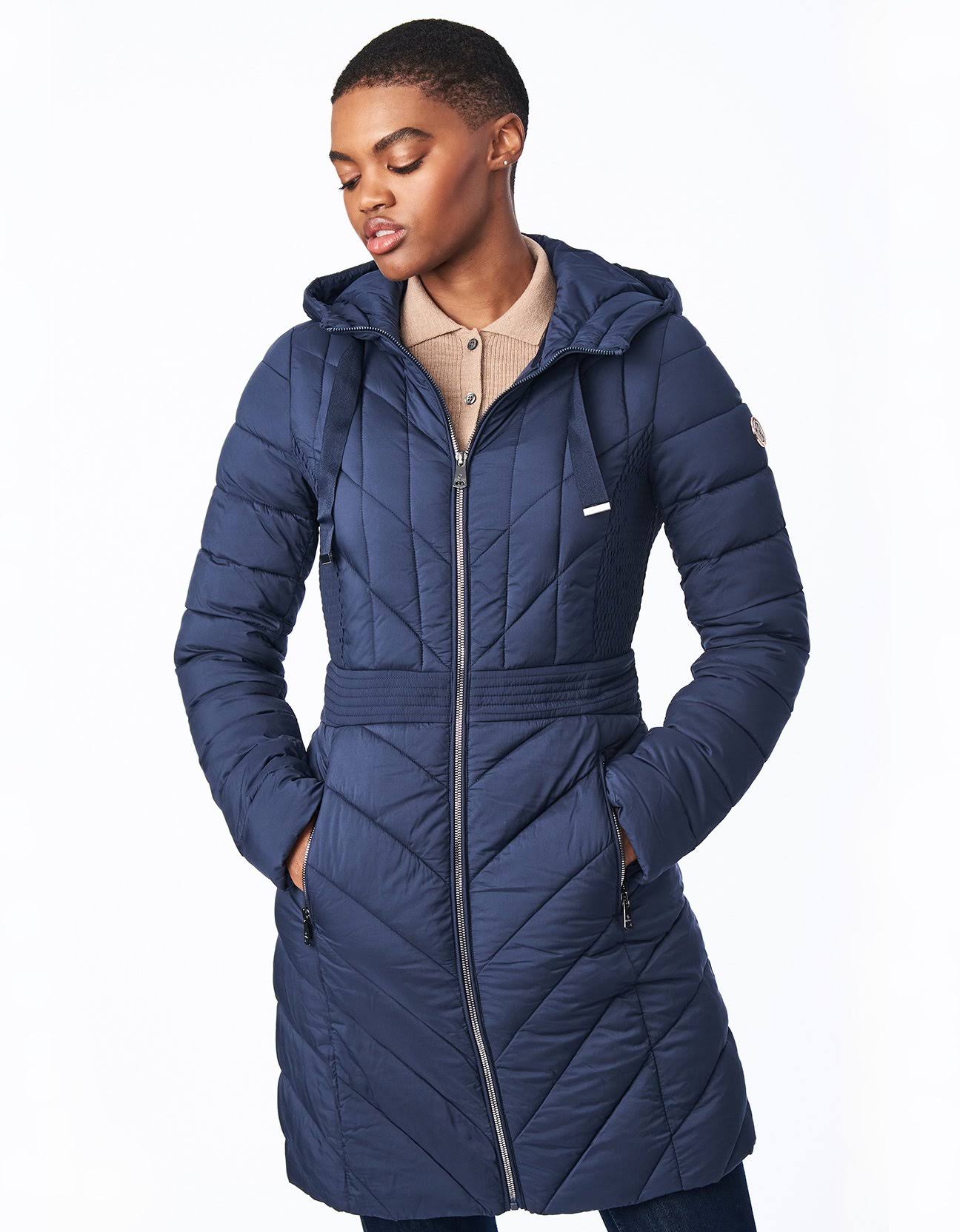 Bernardo Hooded Packable Puffer Coat - Deep Ocean