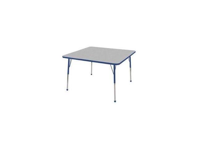 Ecr4kids 48x22 x 48x22 Adjustable Square Activity Table, Grey/Blue - Chunky